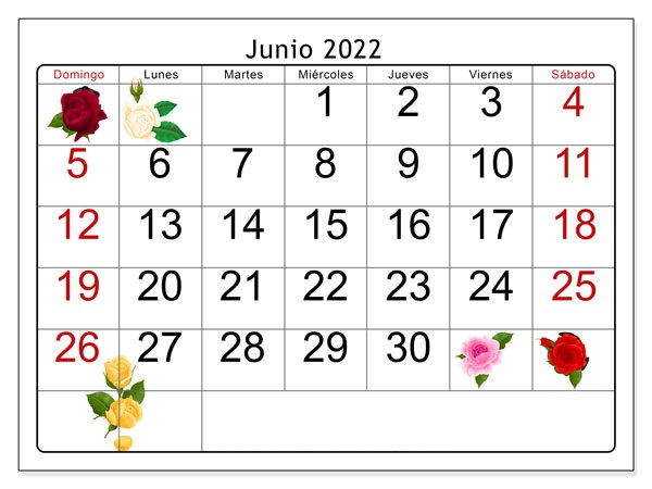 Calendario Junio Argentina 2022