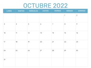 Calendario Octubre 2022 Argentina Con Notas - Docalendario