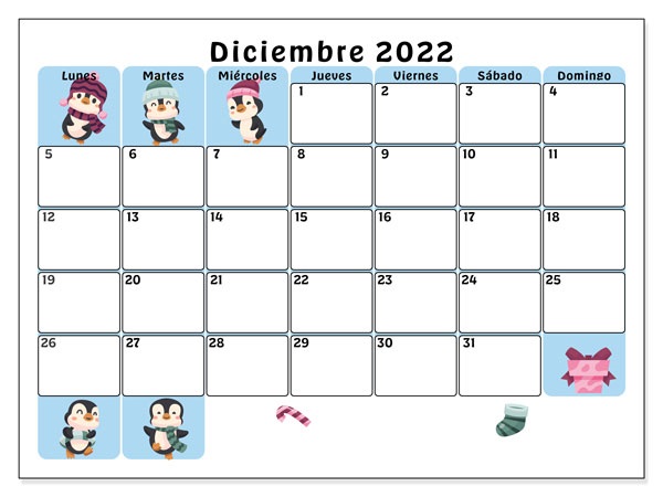 Calendario Diciembre 2022 Con Festivos